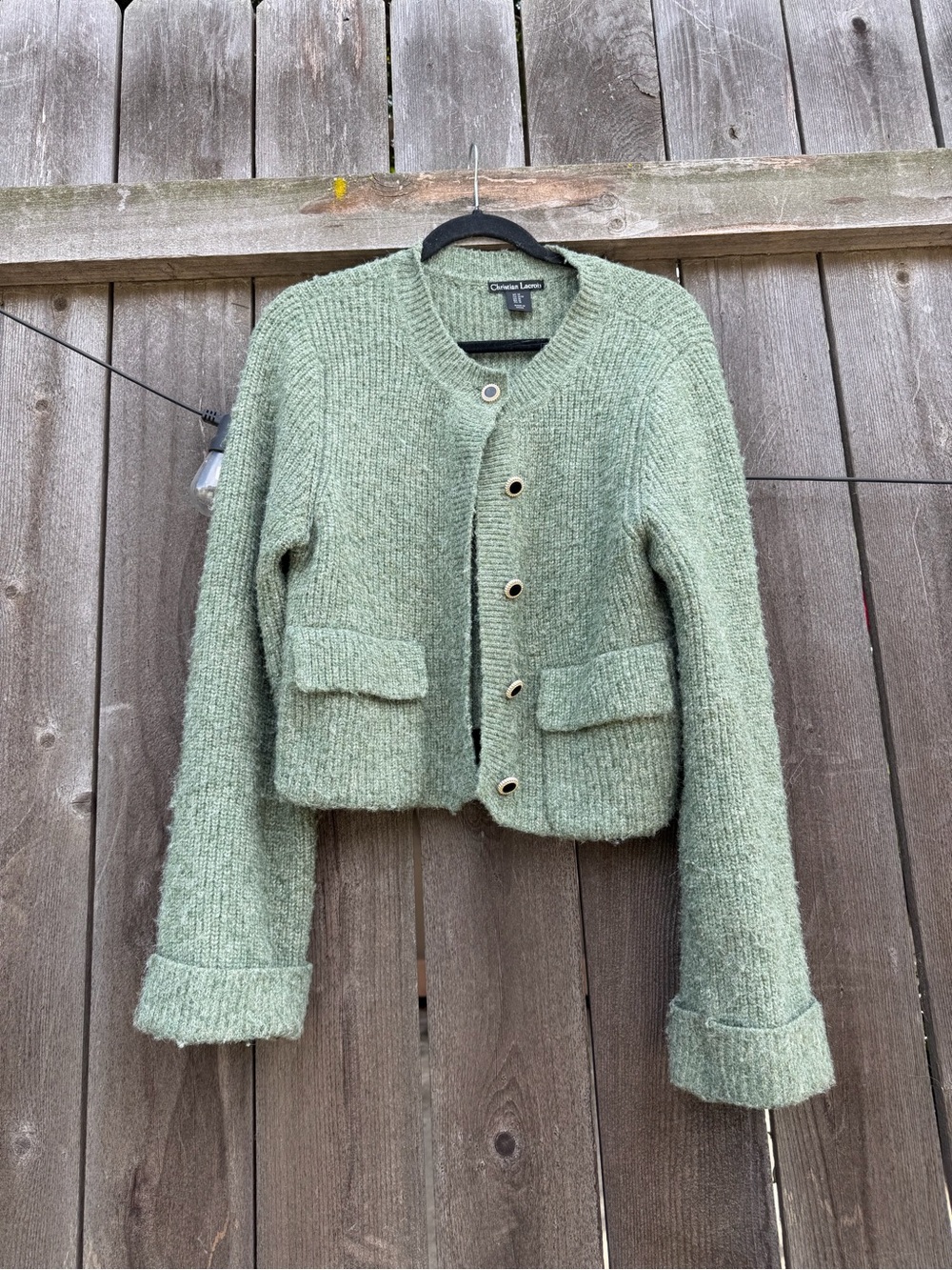 Christian Lacroix Light Green Textured Jacket